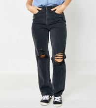 Load image into Gallery viewer, Judy Blue Jeans Sale - Black rigid straight leg jeans
