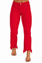 Load image into Gallery viewer, Plus RISEN JEANS SALE - Fiesta distressed hem jeans
