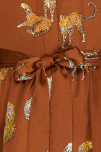 Load image into Gallery viewer, BRIE- Toffee leopard print silk lined romper
