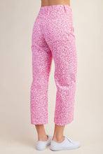 Load image into Gallery viewer, Pink animal print cropped trouser
