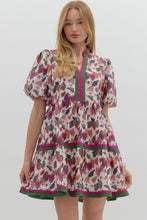 Load image into Gallery viewer, Paris- Multicolor floral print contrast hem dress
