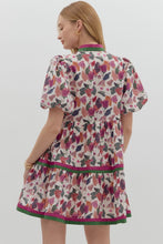 Load image into Gallery viewer, Paris- Multicolor floral print contrast hem dress
