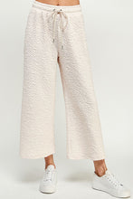 Load image into Gallery viewer, PLUS TIA- Oatmeal wide leg textured cropped pants
