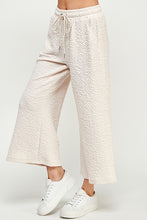 Load image into Gallery viewer, PLUS TIA- Oatmeal wide leg textured cropped pants
