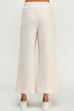 Load image into Gallery viewer, PLUS TIA- Oatmeal wide leg textured cropped pants
