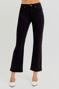 RISEN JEANS-Tummy Control High Rise Cropped kick flare