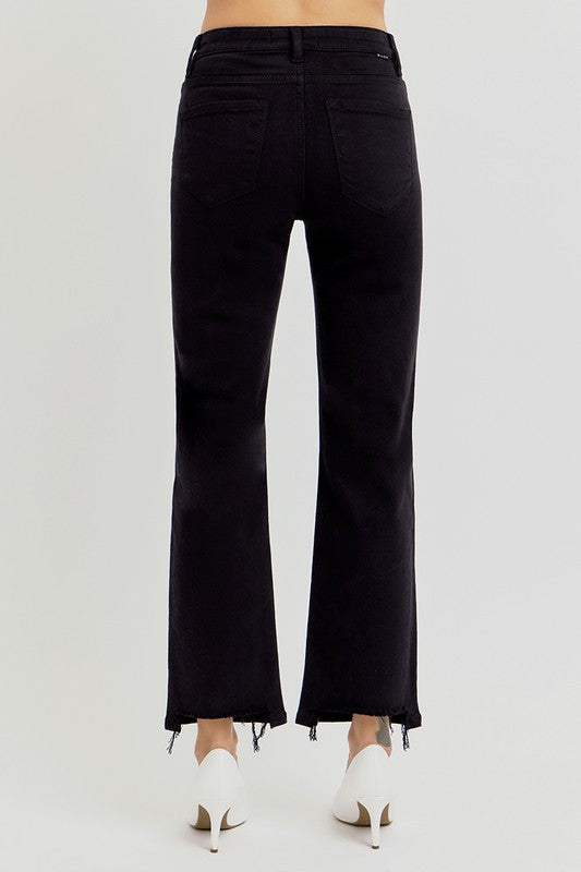 Plus Risen Jeans-Tummy Control High Rise Cropped kick flare