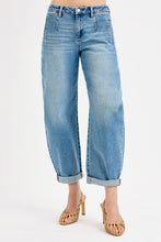 Load image into Gallery viewer, RISEN JEANS-Mid Rise Fit cuffed barrel jeans
