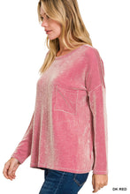 Load image into Gallery viewer, Reno- Red Ribbed oversized long sleeve top
