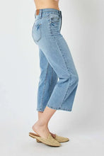 Load image into Gallery viewer, Plus JUDY  BLUE -Tummy Control High waisted double button cropped jeans jb88616
