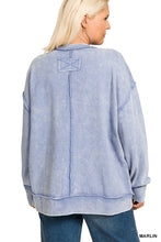 Load image into Gallery viewer, PLUS EMILY- Marlin WASHED DOUBLE RIBBED EXPOSED-SEAM PULLOVER
