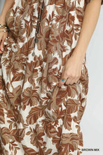 Load image into Gallery viewer, Teresa - Umgee Brown Mix floral print ankle length dress
