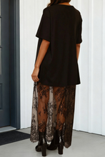 Load image into Gallery viewer, LAS Floral Lace Patchwork T Shirt Maxi Dress (S-XL)
