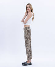 Load image into Gallery viewer, VERVET-HIGH RISE ANIMAL PRINT CROP WIDE LEG JEANS T5894LPD
