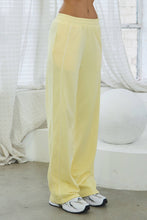 Load image into Gallery viewer, Butter Yellow French terry tracksuit set w/ piping trim and adjustable top
