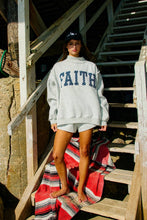 Load image into Gallery viewer, FAITH | Embroidered Polka-Dot Mock Neck Sweatshirt
