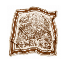 Load image into Gallery viewer, Countryside Toile Poly-Silk Scarf
