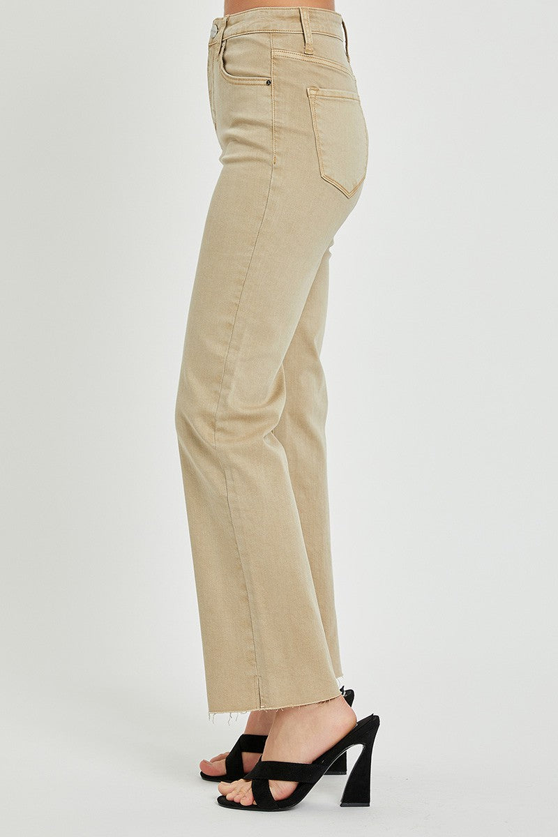Risen Jeans High rise tummy control crop wide leg pants – SoShee Boutique