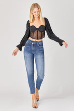 Load image into Gallery viewer, RISEN Jeans- High Rise raw hem Crossover loose ankle skinny RDP5278X
