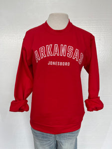 ARKANSAS-Jonesboro- Red and Black sweatshirt mo