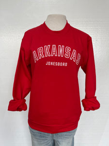 ARKANSAS-Jonesboro- Red and Black sweatshirt mo