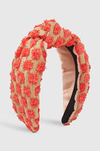 Load image into Gallery viewer, Wide straw weaver knotted headband
