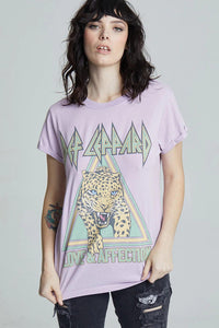 Recycled Karma- Def Leppard Love & Affection Lilac Burnout Tee