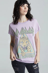 Recycled Karma- Def Leppard Love & Affection Lilac Burnout Tee