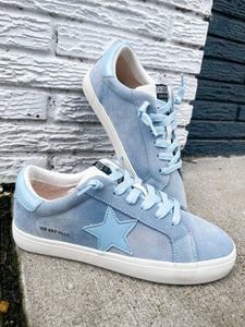 SALE!!! Vintage Havana- AHAVA 4 Sky Blue Distressed suede sneaker